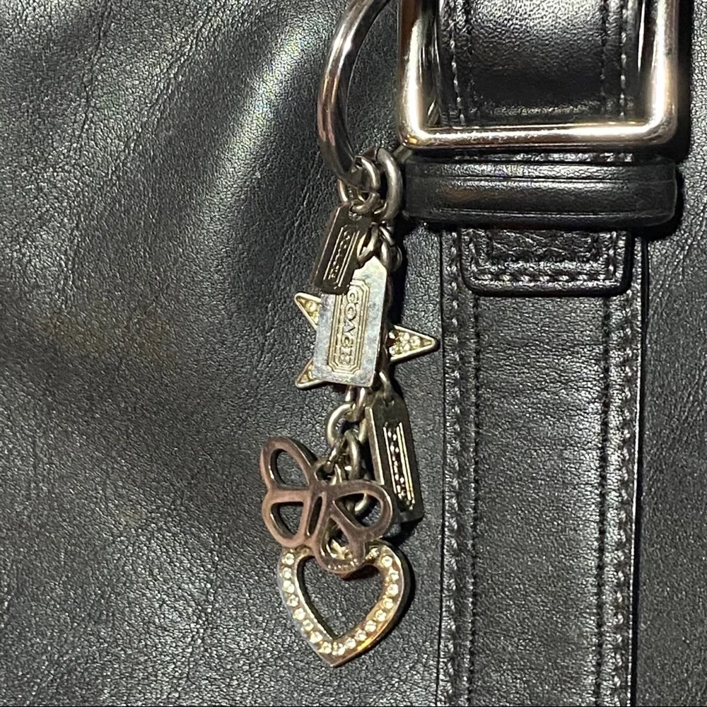 Black Coach Tote Bag with Coach Charm Included! - Picture 4 of 8